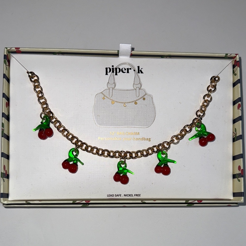 Piper K Cherry Bag Charm